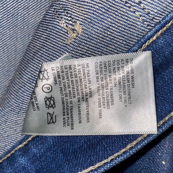 L’Agence El Matador Slim High Rise Cropped Gold Glitter Coated Jeans size 33 - Picture 11 of 11